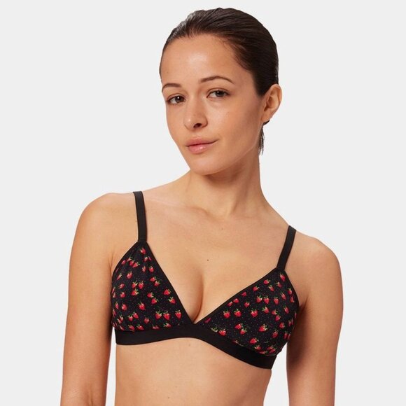 Black Floral Women's Bralette - Picture 4 of 7